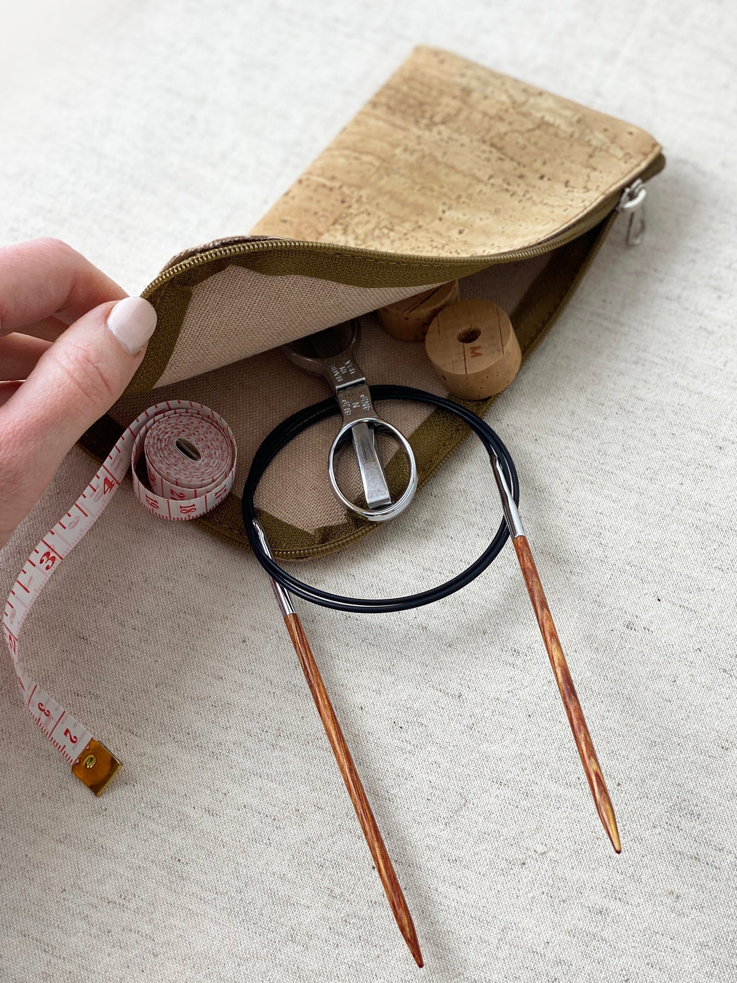 Natural Cork Notions Pouch