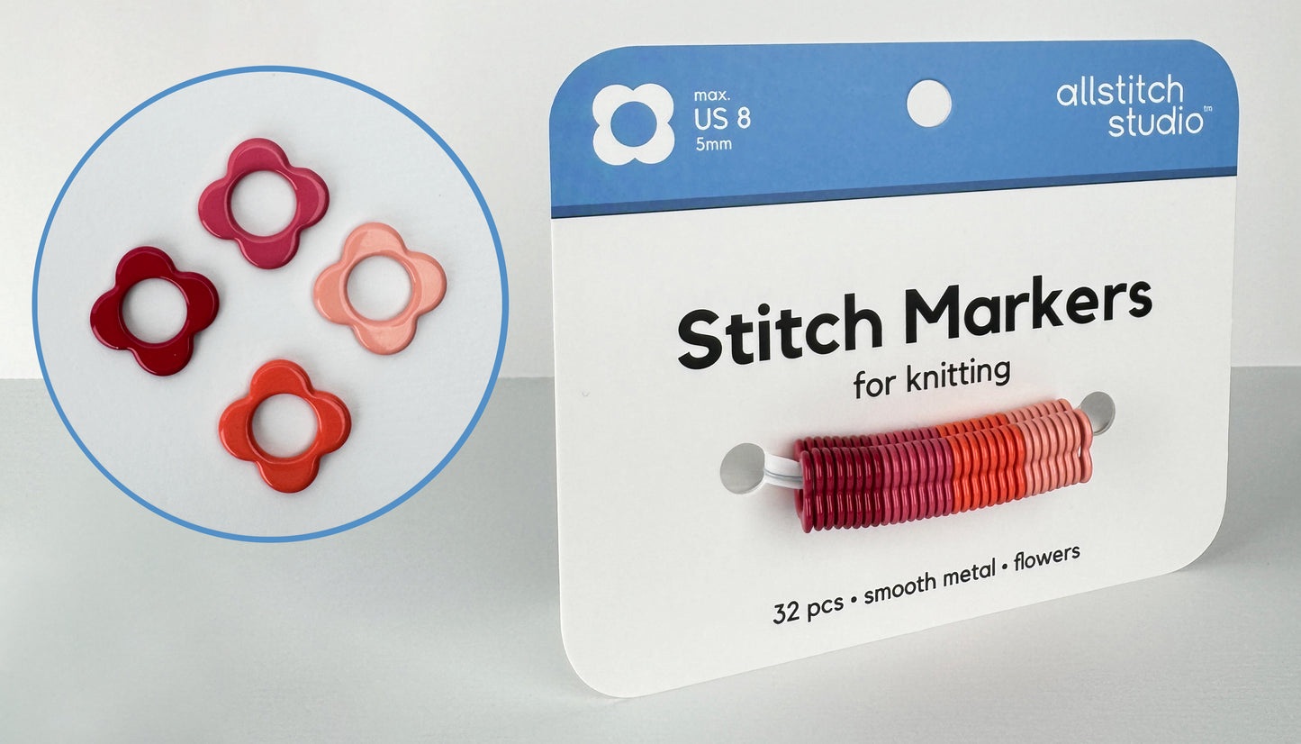 Snag Free Flower Stitch Markers - All Stitch (2mm-5mm)