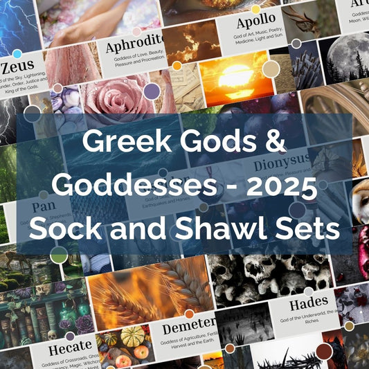 *SUBSCRIPTION* Greek Gods and Goddesses - Dessert Sock/Shawl Sets