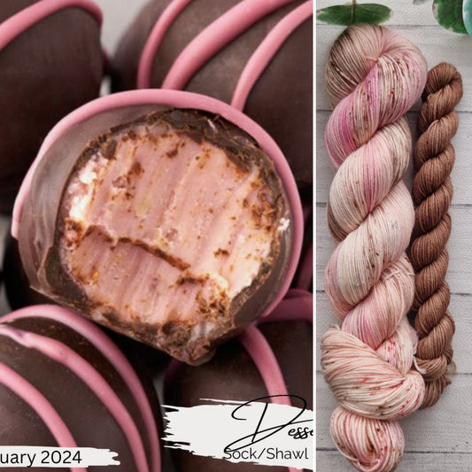 Raspberry Truffle - Dessert Sock/Shawl Sets