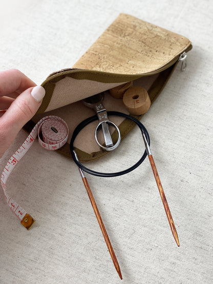 Natural Cork Notions Pouch