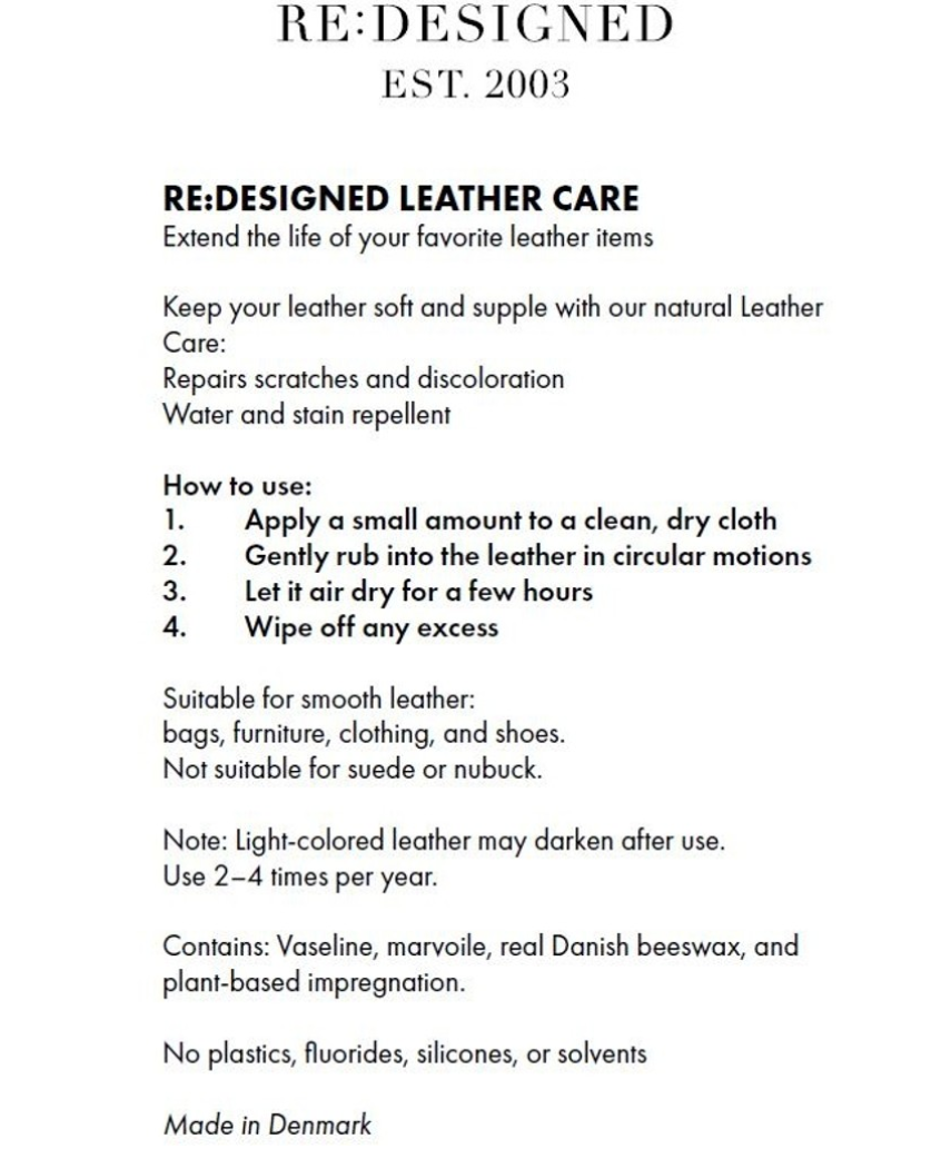 Leather Care - RE:DESIGNED